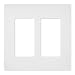 Lutron Claro 2 Gang Decorator Wallplate, SC-2-SW, Snow