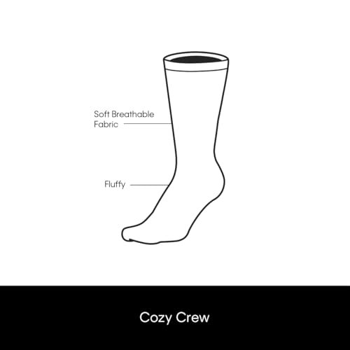 Calvin Klein Women's Fuzzy Crew Socks - 2 Pack Popcorn Texture Lounge Fluffy Warm Socks - Indoor Slipper Cozy Socks for Women3