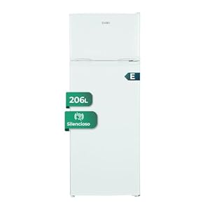 SVAN Frigorífico 2 Puertas Blanco SF145501E. Capacidad 206 Litros, Puerta Reversible, Bajo Nivel Sonoro, Eficiencia Energética Clase E