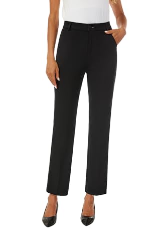 Women's Straight Leg Dress Work Ankle Pants Business Office Casual Slacks with Pockets4
