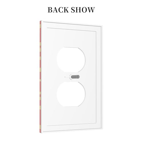 Decorative Outlet Covers Red Background with Golden Spiderweb Spider 1 Gang Duplex Light Switch Cover Plate Unique Wall Plate Electrical Switch Plate Covers for Bedroom Home Decor