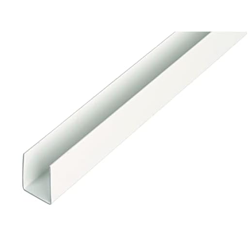GAH-Alberts 484521 U-profil | Plast, vit | 1000 x 18 x 10 mm