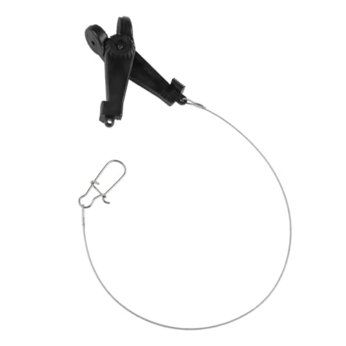 Homeponnew Morsetto a sgancio rapido per attrezzatura da pesca a discesa, clip di rilascio con tensione regolabile, struttura in plastica e filo di acciaio, leggero e resistente strumento all'aperto