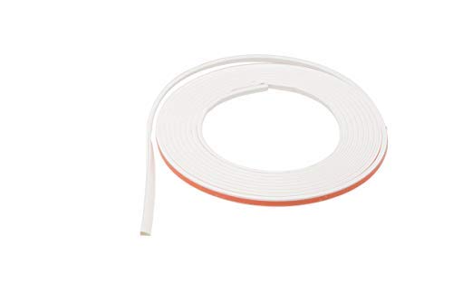 Gedotec Türdichtung selbstklebend TPE 4.10 | 1 Rolle - PVC Türrahmen Dichtung | Länge: 6 m | Falzbreite: 12 mm | Türzargendichtung weiß | Fensterdichtung und Türdichtung | Türgummi