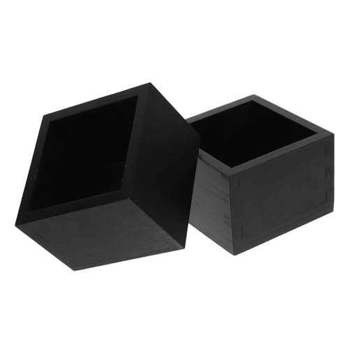 HOLIDYOYO 2個 木製再利用可能な酒器収納ボックス 桐箱風デザイン 小型携帯用 酒カップホルダー 家用 アウトドア用