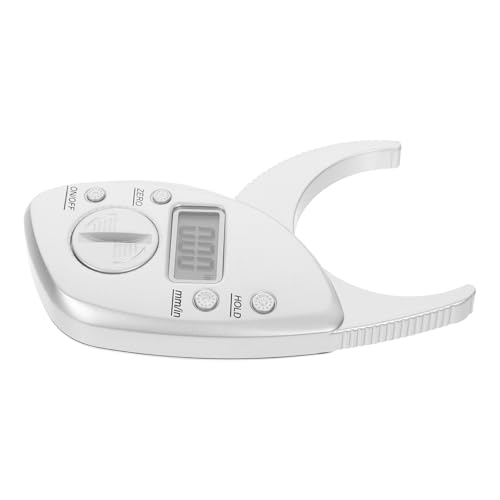 Healeved Calibrador de Grasa Corporal Clip Plateado Medidor Digital Pantalla LCD Herramienta Portátil para Medir Grasa Corporal Precisa y Confiable Dispositivo para Salud y Fitness