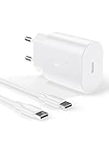 Cargador para Samsung Galaxy S21 Fe/S22/S21 Ultra/S20, A53/Note 20 Ultra/Note 10 Plus, 25W Fast Charger y Cable USB C 1.5M, Carga Rapida Tipo-C Enchufe Reemplazar el Original Adaptador Corriente Pared