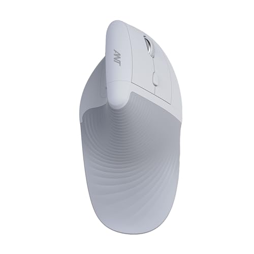 Image of Ant M200 Vertical Wireless Mice, Wireless Ergonomic, Rechargeable,5 Adjustable DPI, Silent 2.4GHz Optical Tunnel, USB Wireless Mouse for Laptop, PC White