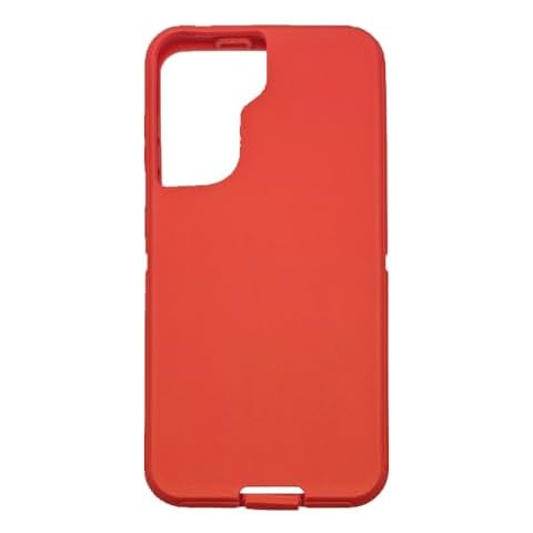 Replacement TPE Rubber Outer Skin Compatible with Otterbox Defender Case for Samsung Galaxy S21 (Red) Cover
