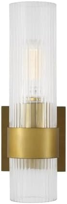 Generation Lighting-Geneva-1 Light Wall Sconce-Burnished Brass Finish