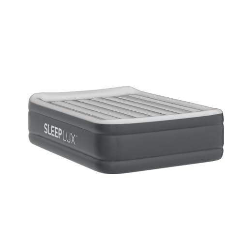 Image of SLEEPLUX Durable Inflatable Air Mattress with Built-in Pump, Pillow and USB Charger, 22 inch Tall Queen