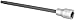 SK Hand Tool 45966 3/8-Inch Drive Hex Long Ball Bit Socket, 6mm, Chrome