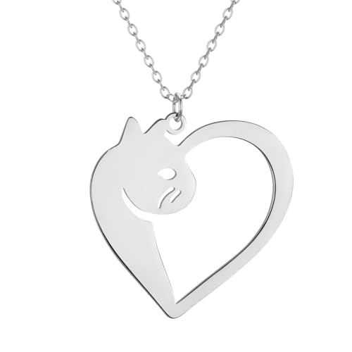 Collier en cœur chat en argent : cadeau idéal femme amoureuse des animaux