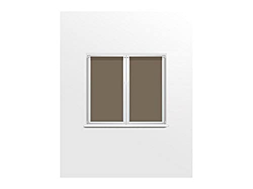 Soleil d'ocre Pair of Half Breeze, Panama Taupe, Polyester, Ecru, 45 x 90 cm