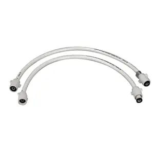 CENTURY Connection Pipe 30 Inches | Kitchen & Bathroom Accessories | Suitable for Geyser/Wash Basin/Hand Shower | Hot and Cold Tap Connector Pipe | PTMT Connection Pipe Set of 2 (White) CAL-097