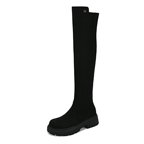 Bottes au-dessus du genou avec finitions extensibles de haute qualité