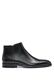 Verpackung: Box BOSS Herren Derrek Halb Ankle Boots aus italienischem Leder mit Logo-Prägung Schwarz 12