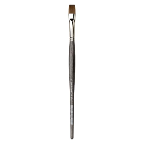 da Vinci Colineo Short Handled Watercolour Brush Synthetic Fibres Artist Brush Watercolour Painting Liquid Acrylic Paints Made in Germany Flat Size 12