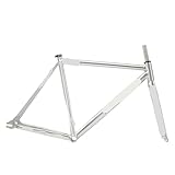 Lite Frameset, Track Fixie Bike Frame and Fork, Single Speed Bicycle Parts, 700C 6069 Aluminum, 50cm, 52.5cm, 55cm(Purple,52.5cm)