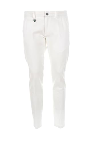Pantalon craie homme Yes-zee P630-FE00 chino ajusté mode italienne