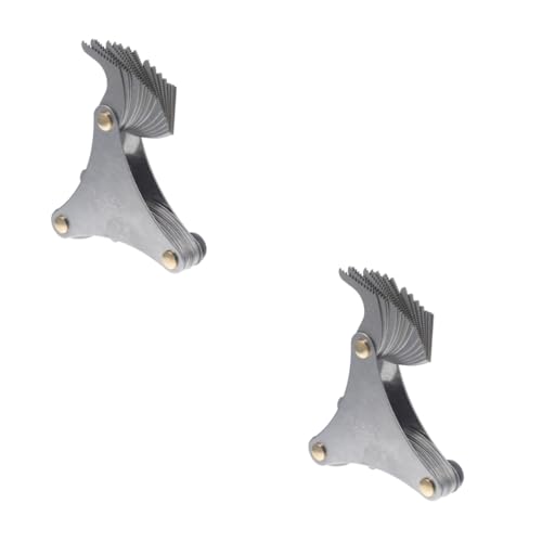 MUCKLILY 2pcs Screw Pitch Measuring Tool Threading Tool Multi-Purpose Tool Cutting Gauge Tool Screw Pitch Gage Roof Pitch Gauge Caliper Tool Screw Measuring Tool Screw Gauge Stainless Steel