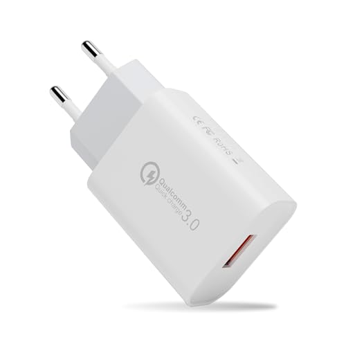 Chargeur USB, Quick Charge 3.0 Chargeur Rapide Adaptateur Secteur 3A Prise Secteur USB pour Samsung...