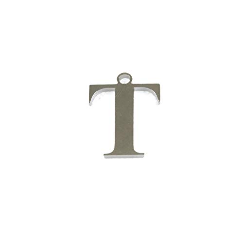 Preisvergleich Produktbild tradeNX Schlüsselanhänger Buchstabe T Hochwertiger Anhänger aus Edelstahl für den Schlüsselbund ca. 3 cm