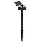 INOOMP Solar LED Gartenleuchte mit Dreieckigem Erdspieß Mattiertem Gehäuse und Einteiligem Design für Außenbereich und Landschaftsbeleuchtung
