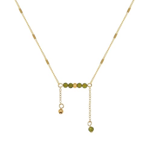 Collier ras du cou vert olive élégant médaille smiley de créateur