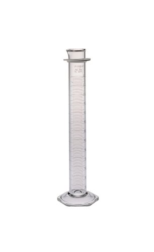 Image of Pyrex Single Metric Scale Graduated TC Cylinder with Spout, 250ml Capacity, 39mm OD x 340mm Height (Case of 12)