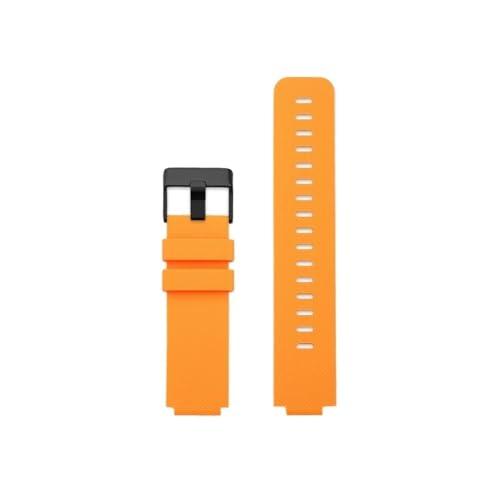 Compatible con Casio W800H F-91W F105/108 A158/168 AE1200/1300 Pulsera de silicona 18mm Correa de reloj(Orange Black)