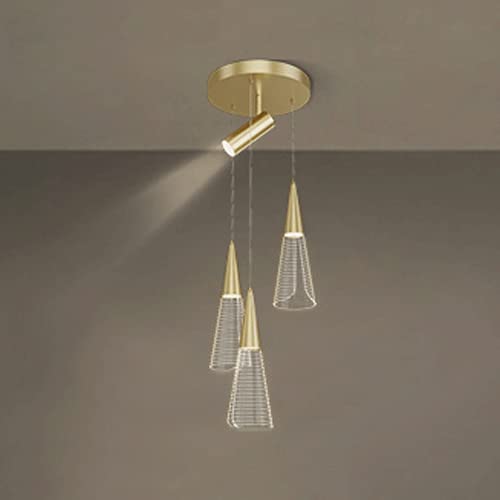 Suspension acrylique LED 6000K spots réglables luminaire cuisine îlot salon