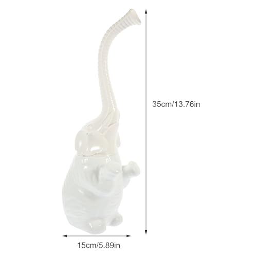 Brosse de toilette Uonlytech contre la saleté WC avec support céramique éléphant
