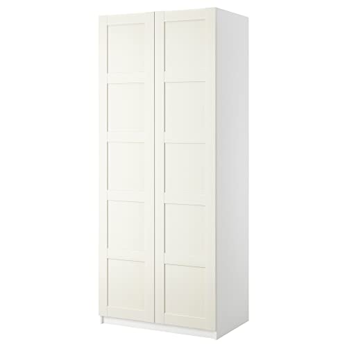 IKEA Pax Armario con 2 Puertas, 100x38x236 cm, Blanco/Bergsbo Blanco