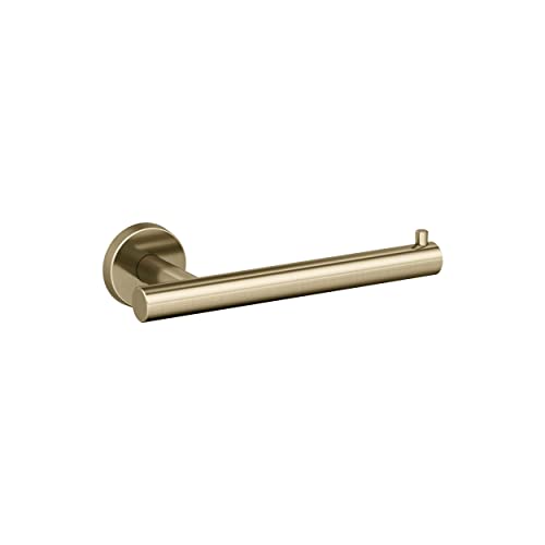 Amerock BH26540BBZ | Golden Champagne Single Post Toilet Paper Holder | 7-1/4 in. (184 mm) Length Toilet Tissue Holder | Arrondi | Bath Tissue Holder | Bathroom Hardware | Bath Accessories