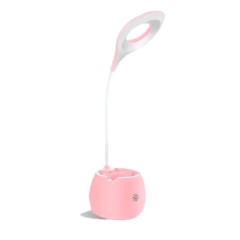 Rechargeable LED Desk Lamp – 3 Color Modes, USB Charging, Touch Control, Flexible Gooseneck with Pen/Mobile Holder – Eye Protection Study Lamp for Office, Home (Pink)-image-13