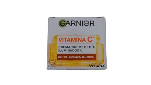 Garnier, Crema de Día Iluminadora con Vitamina C, Corrige líneas y Potencia la luminosidad en 24H, Fórmula Vegana, 50 ml
