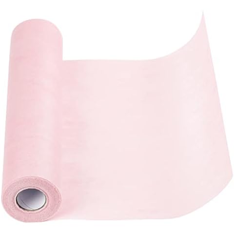 Qidordour Table Runner, Decorative Fabric Made of Non-Woven Fabrics, Safe Non-Woven Table Runner in Pink for Decoration, 28 cmx15 m in Roll, Wedding Table Decoration, New Year, Gift Ribbon Cover