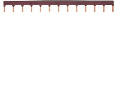 Hager - Barre de pontage marron (phase) - 13 modules - KB163P - Hager - KB163P