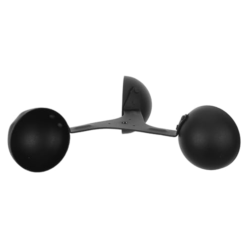 SOESFOUFU Wind Speed Sensor: 3-Cup Anemometer - Aluminum Alloy High Accuracy Wind Gauge/Speed Meter for Weather Stations Industrial Monitoring - Easy to Install, Black
