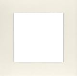 1 12x12 Square Cream Picture Mats with White Core Bevel Cut for 8x8 Pictures