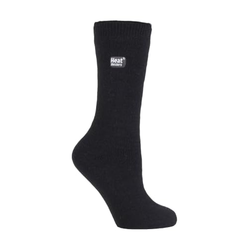 HEAT HOLDERS Lite - 3 Pairs Winter Thermal Socks for Women | Thin & Warm Socks (5-9 Black)