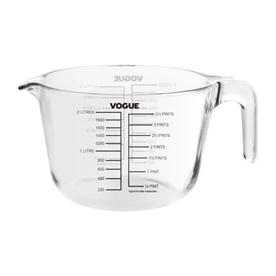 Vogue Glass Measuring Jug 2375ml - measuring Pitcher for Cooking, Baking, Dishwasher and Microwave Safe DP118