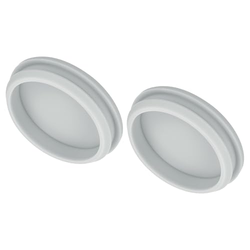 Image of MECCANIXITY 2pcs Silicone Snap in Locking Hole Plugs,54.6mm /2.1 Inch Mounting Diameter Narrow Groove Width 5mm Panel Seal Cover Round for Kitchen Bulkheads Waterproof Sealing Plugs Grey