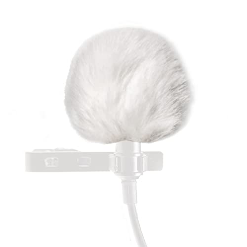 Mini felpa blanca keepdrum WS05-WH que elimina el ruido del viento en exteriores