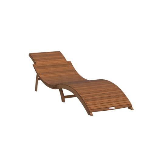 Casaria-Sonnenliege-klappbar-Holz-FSC-zertifiziert-320kg-Belastbarkeit-Tragegriff-Kofferfunktion-Garten-Balkon-Terrasse-Geschwungen-Akazie-190x60cm : Aus-Holz-gemacht....
