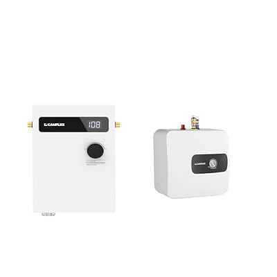 CAMPLUX 11kW Electric Tankless Water Heater and 6.5 galllons Mini Tank Water Heater