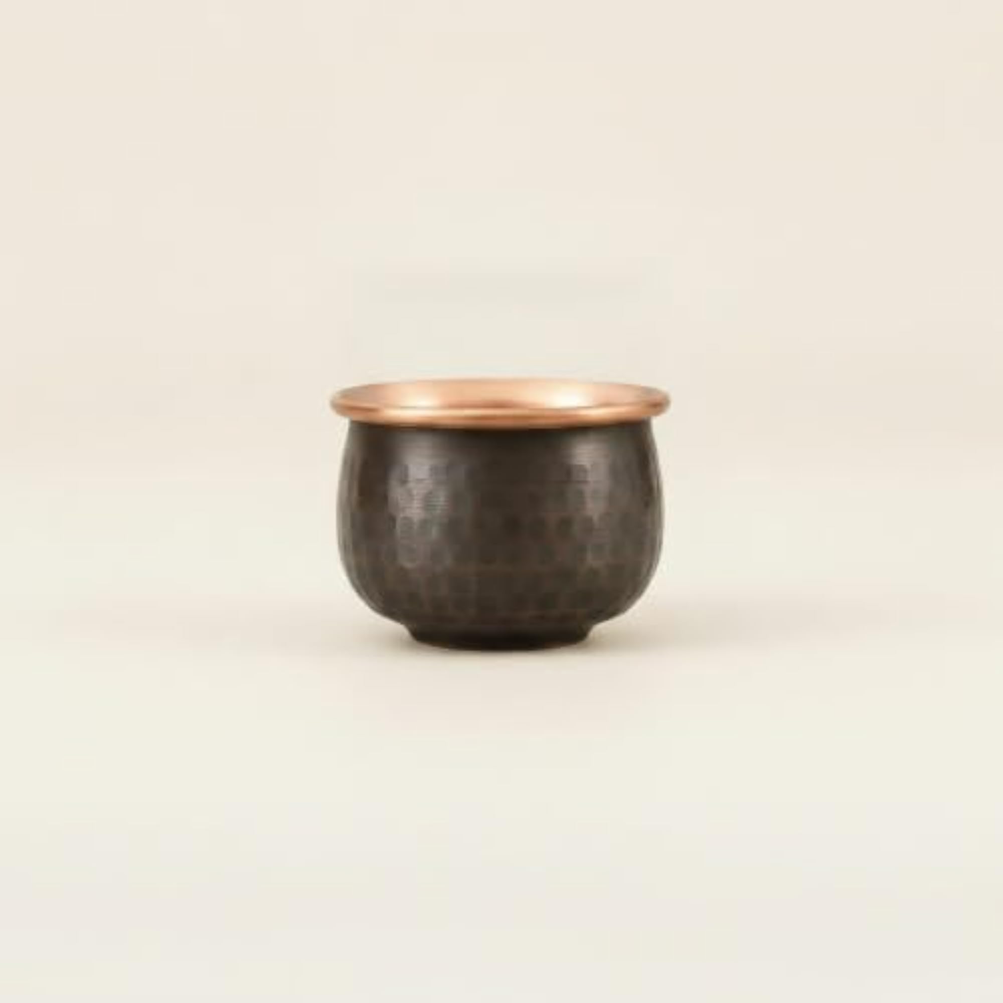 Handmade Copper Tea Cup, Hammered Exterior for Collectors
