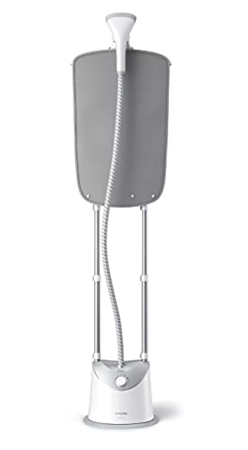 Philips EasyTouch Stand Steamer - 1800W, 35 g/min Continuous Steam, 3 Steam Settings, 1.4L Water Tank, Easy Rinse Descaling, Large Steam Plate, White (GC487/86)