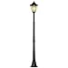 Outsunny Solar Gartenlaterne Laterne Gartenleuchte Wegleuchte mit 19 LED 130 Lumen 3000K Aluminium gehärtetes Glas Schwarz 22 x 22 x 194 cm en las günstig Kaufen-Outsunny Solar Gartenlaterne Laterne Gartenleuchte Wegleuchte mit 19 LED 130 Lumen 3000K Aluminium gehärtetes Glas Schwarz 22 x 22 x 194 cm